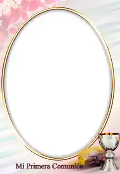 Надпись на рамке: Первое причастие