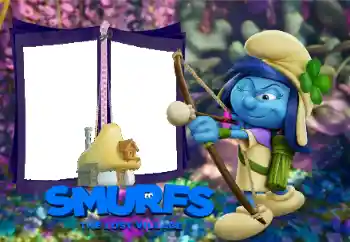 Надпись на рамке: Smurfs Надпись на рамке: Smurfs