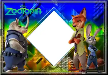 Надпись на рамке: Zootopia