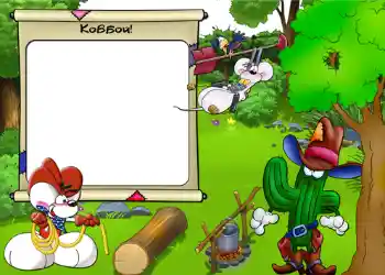 Надпись на рамке: Ковбой.