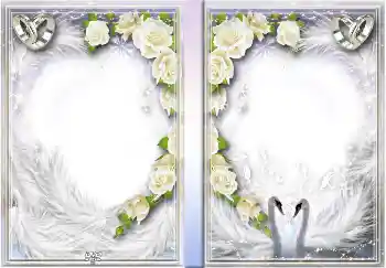 Надпись на рамке: Наша свадьба