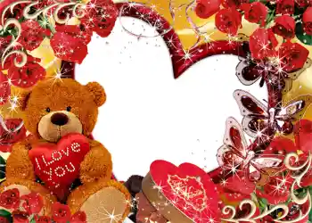 Надпись на рамке: I love you! Надпись на рамке: I love you!