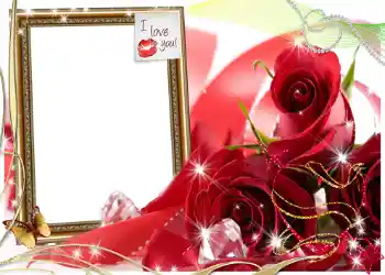 Надпись на рамке: I love you! Надпись на рамке: I love you!