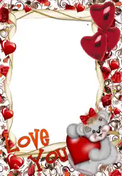 Надпись на рамке: I love you Надпись на рамке: I love you