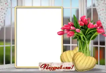 Надпись на рамке: Поздравляю!