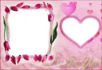 Надпись на рамке: I love you! Надпись на рамке: I love you!