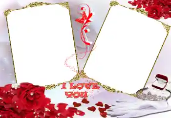 Надпись на рамке: I love you Надпись на рамке: I love you