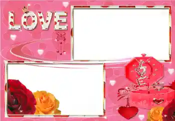 Надпись на рамке: LOVE