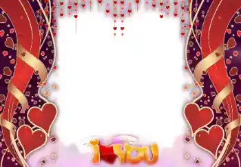 Надпись на рамке: I love you Надпись на рамке: I love you