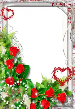 Надпись на рамке: I love you!