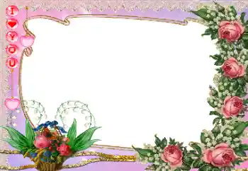 Надпись на рамке: I love you Надпись на рамке: I love you