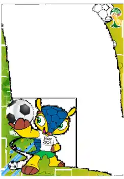 Фотоэффект из категории Мужские фоторамки № 26482. Надпись на рамке: Brasil 2014