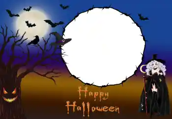 Фотоэффект из категории Разные праздники № 191755. Надпись на рамке: Happy Halloween