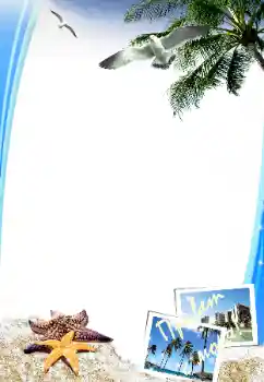 Надпись на рамке: Привет с моря